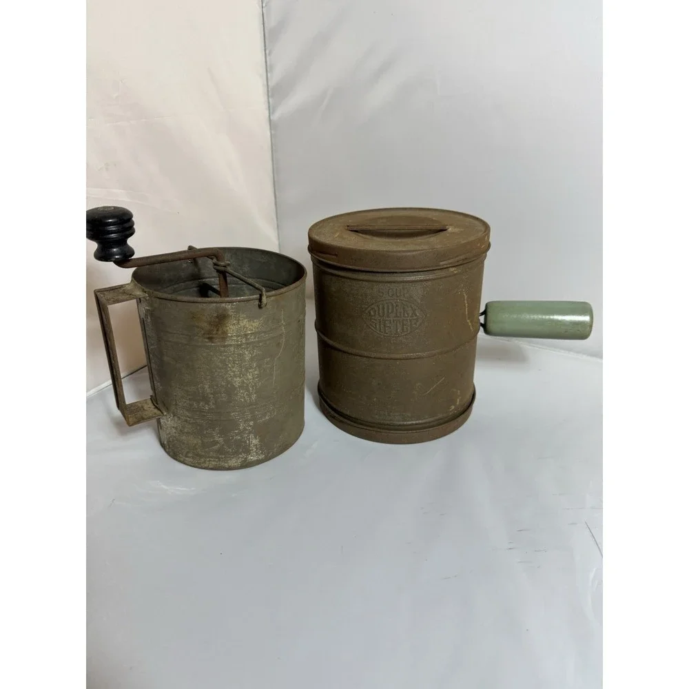 VINTAGE Duplex Sifter And Unmarked Sifter